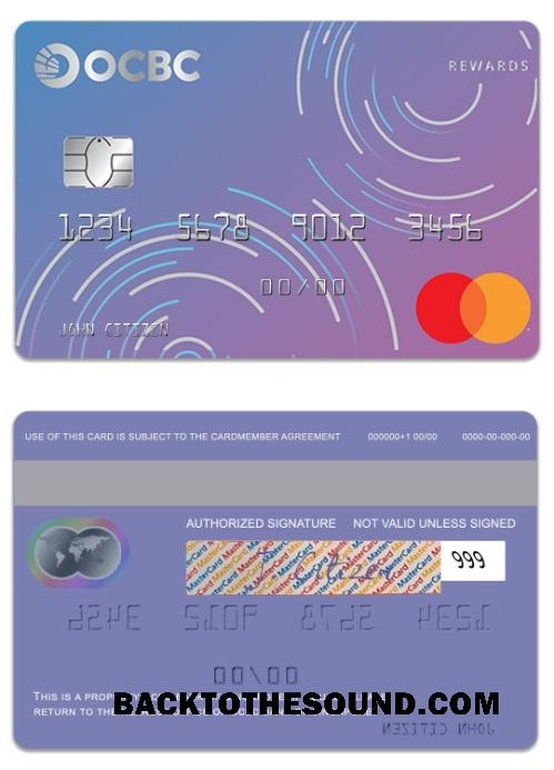 Λήψη Σιγκαπούρη OCBC Τράπεζα rewards Mastercard Δείγμα προσχέδιο