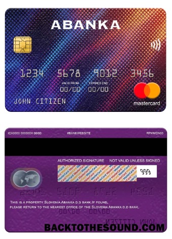 Λήψη Σλοβενία Abanka d.d Τράπεζα Mastercard Δείγμα σχεδιασμό