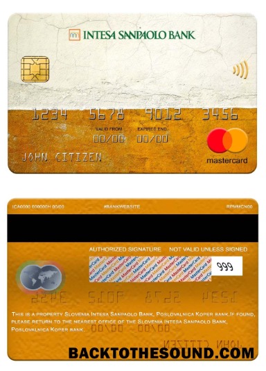 Λήψη Σλοβενία Intesa Sanpaolo Τράπεζα, Poslovalnica Koper Τράπεζα Mastercard Δείγμα σχεδιασμό