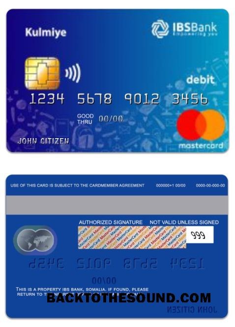 Λήψη Σομαλία IBS Τράπεζα Kulmiye Χρέωση Mastercard Δείγμα σχεδιασμό