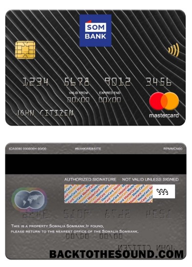 Λήψη Σομαλία Sombank Mastercard Δείγμα σχεδιασμό