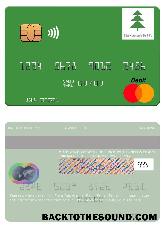 Λήψη Νότιο Σουδάν Eden εμπορικός Τράπεζα Mastercard Δείγμα προσχέδιο