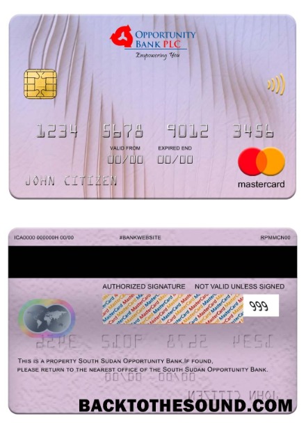 Λήψη Νότιο Σουδάν Opportunity Τράπεζα Mastercard Δείγμα σχεδιασμό