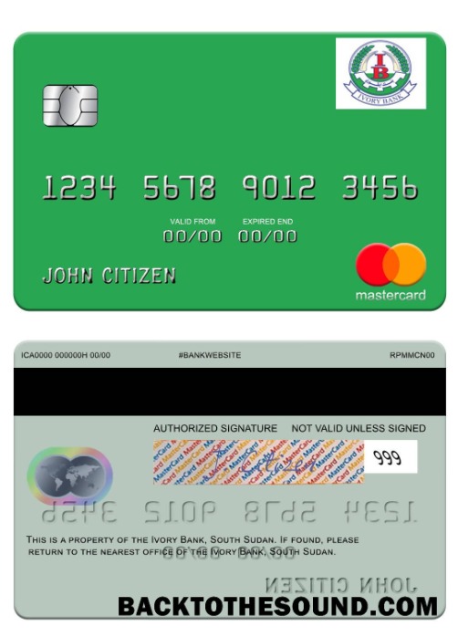 Λήψη South SudanIvory Τράπεζα Mastercard Δείγμα σχεδιασμό