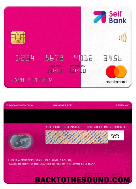 Λήψη Ισπανία Self Τράπεζα Mastercard Δείγμα προσχέδιο