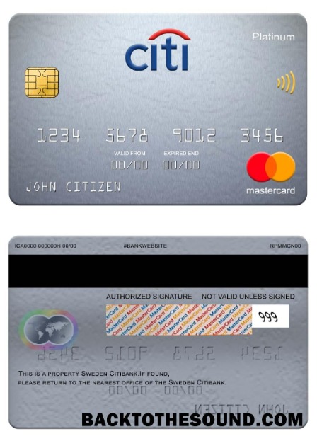 Λήψη Σουηδία Citibank Mastercard platinum Δείγμα προεπισκόπηση