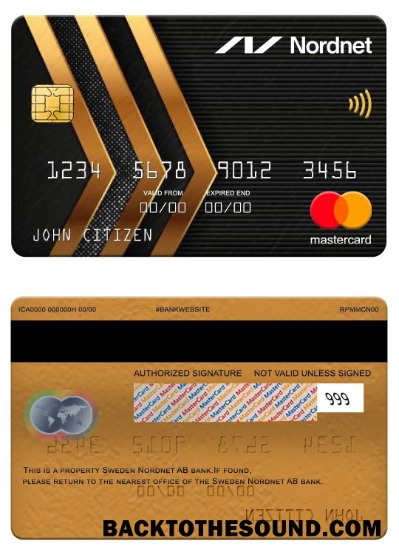 Λήψη Σουηδία Nordnet AB Τράπεζα Mastercard Δείγμα προσχέδιο
