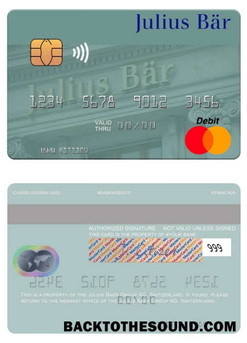 Λήψη Ελβετία Julius Baer Group AG Mastercard Δείγμα πρότυπο
