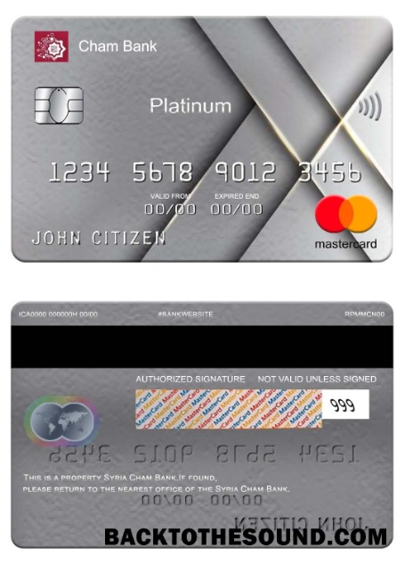 Λήψη Συρία Cham Τράπεζα Mastercard platinum Δείγμα προσχέδιο