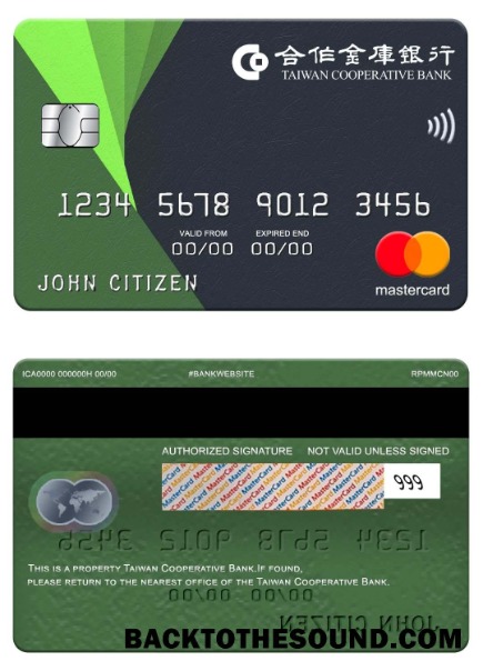 Λήψη Ταϊβάν Cooperative Τράπεζα Mastercard Δείγμα σχεδιασμό