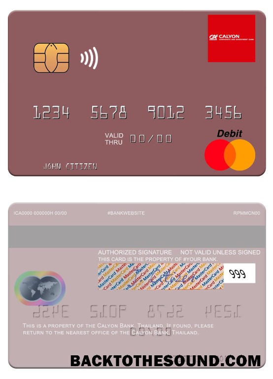 Λήψη Ταϊλάνδη Calyon Τράπεζα Mastercard Δείγμα σχεδιασμό