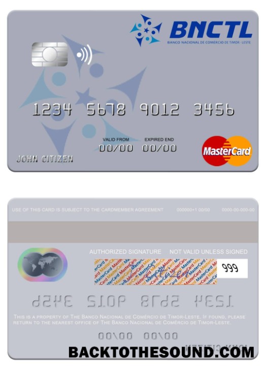 Λήψη Timor Leste Banco Nacional de Comércio de Timor Leste Mastercard Δείγμα προεπισκόπηση