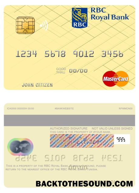 Λήψη Τυνησία RBC Royal Τράπεζα Mastercard Δείγμα σχεδιασμό
