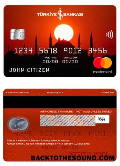 Λήψη Τουρκία Bankasi Τράπεζα Mastercard Δείγμα προεπισκόπηση