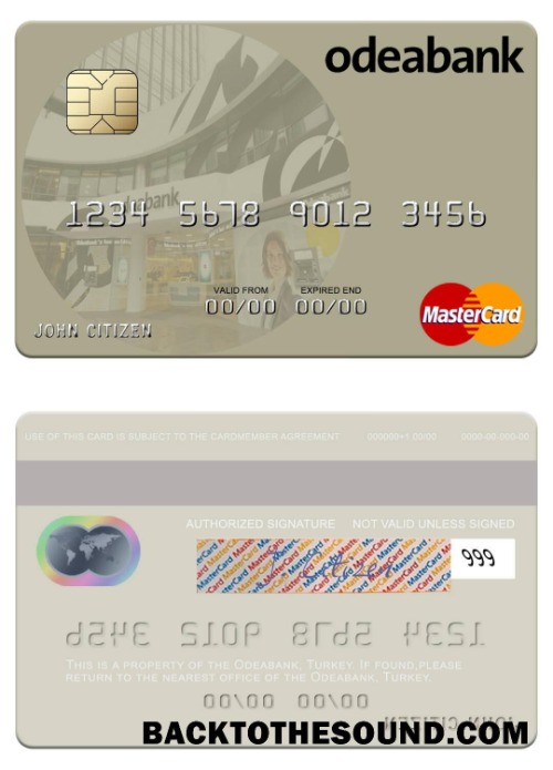 Λήψη Τουρκία Odeabank maastercard Δείγμα προσχέδιο