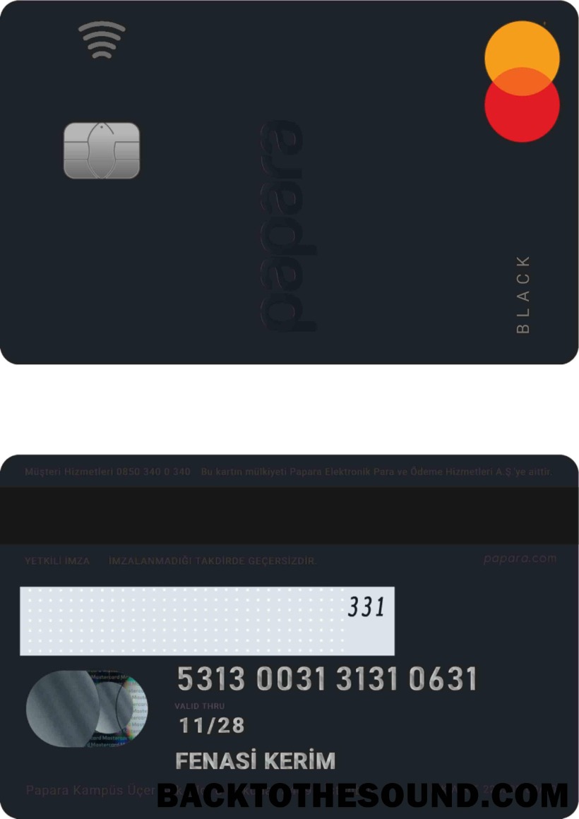 Λήψη Τουρκία Papara Mastercard Δείγμα σχεδιασμό