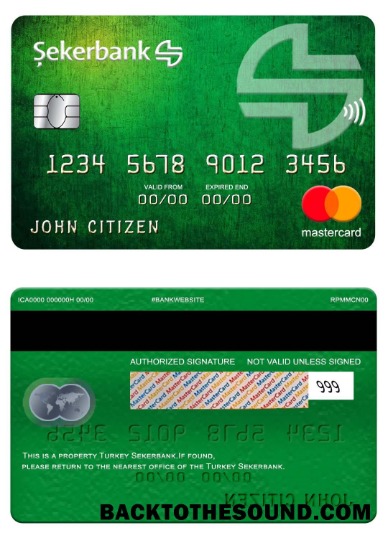 Λήψη Τουρκία Sekerbank Mastercard Δείγμα σχεδιασμό
