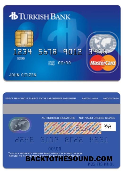 Λήψη Τουρκία TurkishBank στάνταρ Mastercard Δείγμα προεπισκόπηση