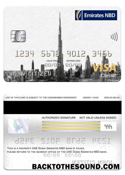 Λήψη ΗΑΕ Dubai Emirates NBD Τράπεζα Δείγμα προεπισκόπηση