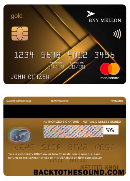 Λήψη ΗΠΑ Τράπεζα of Νέο York Mellon Mastercard Δείγμα δείγμα
