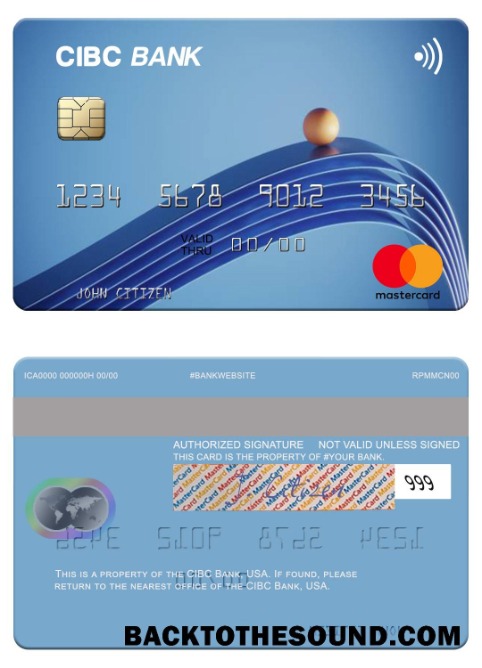 Λήψη ΗΠΑ CIBC Τράπεζα Mastercard Δείγμα σχεδιασμό