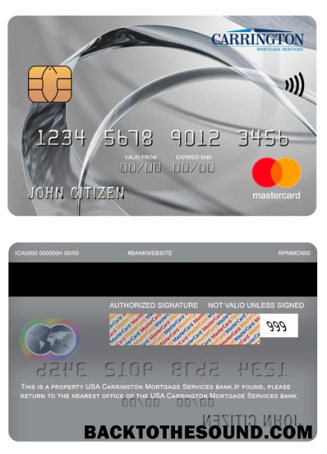 Λήψη ΗΠΑ Carrington Στεγαστικό Services Τράπεζα Mastercard Δείγμα προσχέδιο