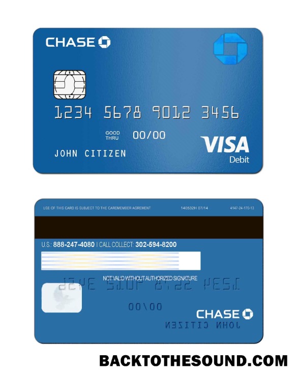 Λήψη ΗΠΑ Chase Τράπεζα Βίζα Κάρτα Δείγμα δείγμα