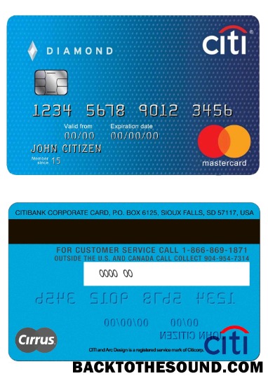 Λήψη ΗΠΑ Citibank Mastercard Δείγμα προσχέδιο