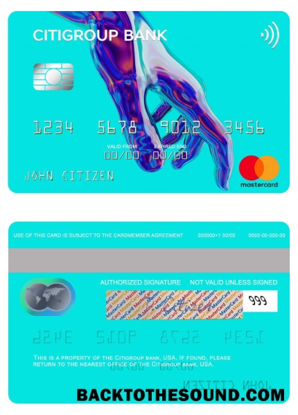 Λήψη ΗΠΑ Citigroup Τράπεζα Mastercard Δείγμα σχεδιασμό