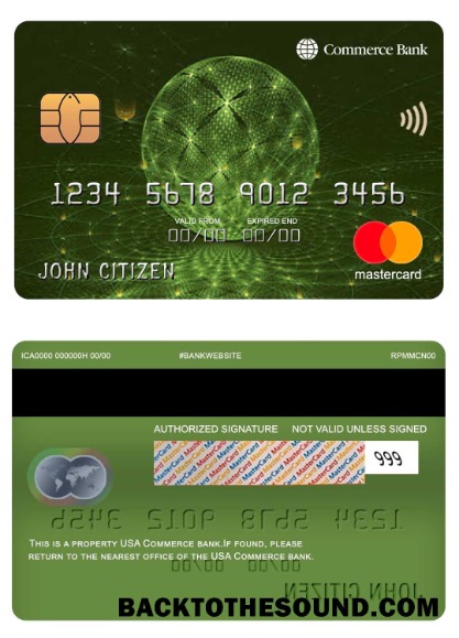 Λήψη ΗΠΑ Commerce Τράπεζα Mastercard Δείγμα σχεδιασμό