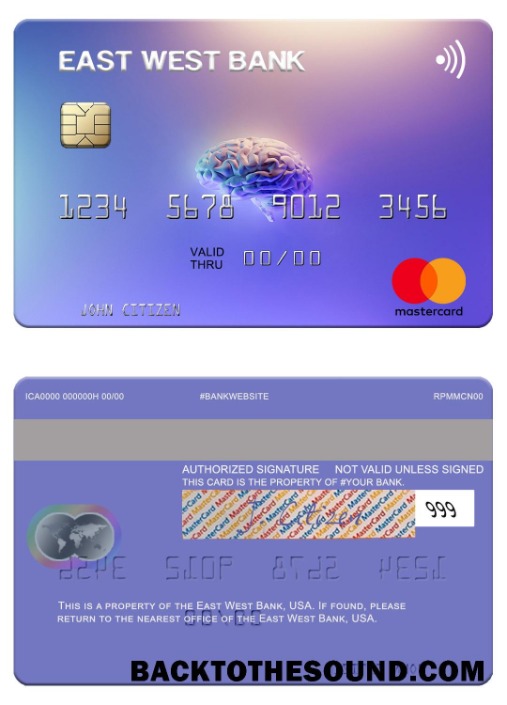 Λήψη ΗΠΑ East West Τράπεζα Mastercard Δείγμα πρότυπο