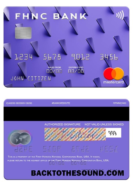 Λήψη ΗΠΑ First Horizon εθνικός Corporation Τράπεζα Mastercard Δείγμα δείγμα