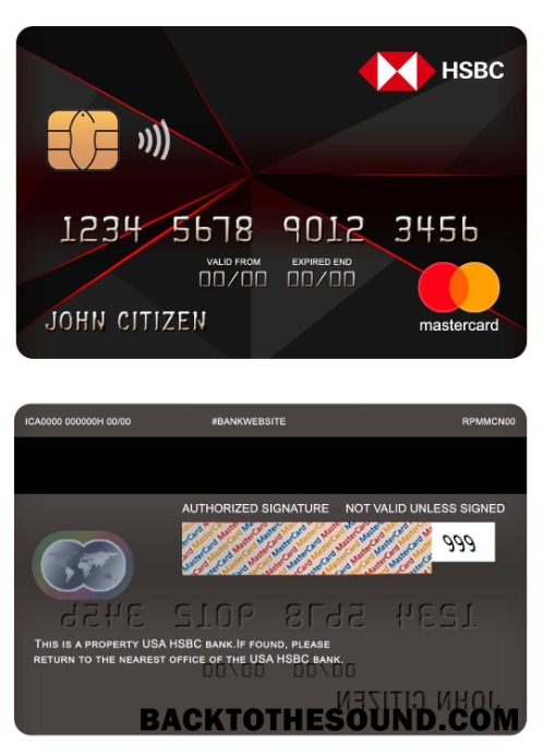 Λήψη ΗΠΑ HSBC Τράπεζα Mastercard Δείγμα προσχέδιο