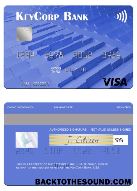 Λήψη ΗΠΑ KeyCorp Τράπεζα Βίζα Κάρτα Δείγμα προεπισκόπηση