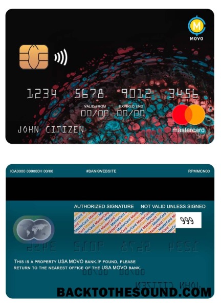 Λήψη ΗΠΑ MOVO Τράπεζα Mastercard Δείγμα προσχέδιο