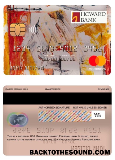 Λήψη ΗΠΑ Maryland Howard Personal Τράπεζα Mastercard Δείγμα προεπισκόπηση