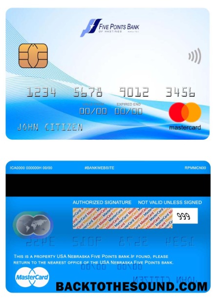 Λήψη ΗΠΑ Nebraska Five Points Τράπεζα Mastercard Δείγμα προσχέδιο