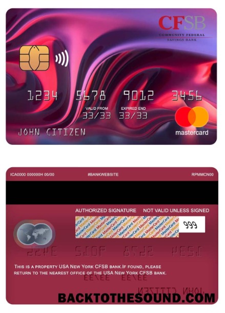 Λήψη ΗΠΑ Νέο York CFSB Τράπεζα Mastercard Δείγμα προεπισκόπηση
