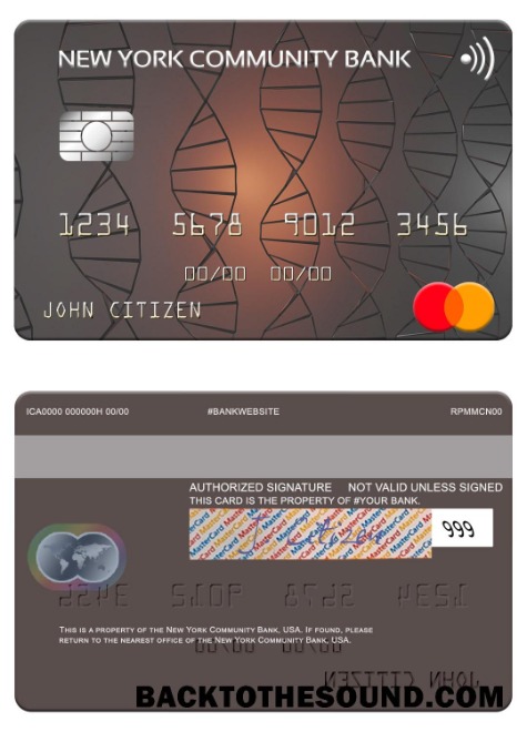 Λήψη ΗΠΑ Νέο York Community Τράπεζα Mastercard Δείγμα πρότυπο