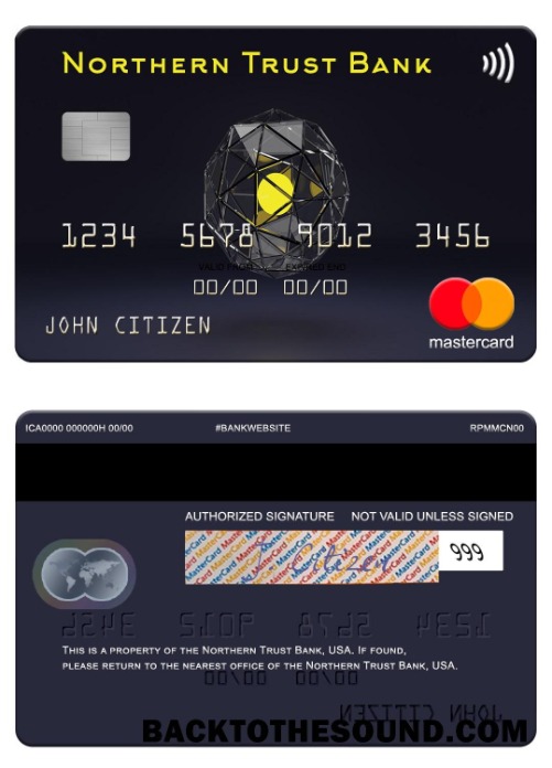 Λήψη ΗΠΑ Northern Trust Τράπεζα Mastercard Δείγμα δείγμα