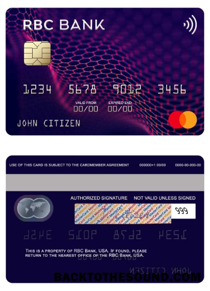 Λήψη ΗΠΑ RBC Τράπεζα Mastercard Δείγμα προεπισκόπηση