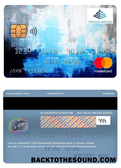 Λήψη ΗΠΑ Springside Στεγαστικό Τράπεζα Mastercard Δείγμα δείγμα