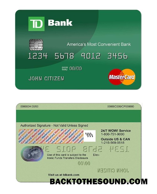 Λήψη ΗΠΑ TD Mastercard Δείγμα πρότυπο