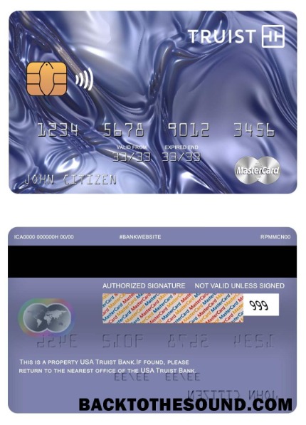 Λήψη ΗΠΑ Truist Τράπεζα Mastercard Δείγμα προεπισκόπηση
