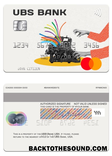 Λήψη ΗΠΑ UBS Τράπεζα Mastercard Δείγμα πρότυπο