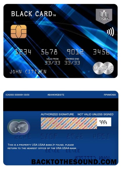 Λήψη ΗΠΑ USAA Τράπεζα Mastercard Δείγμα προσχέδιο