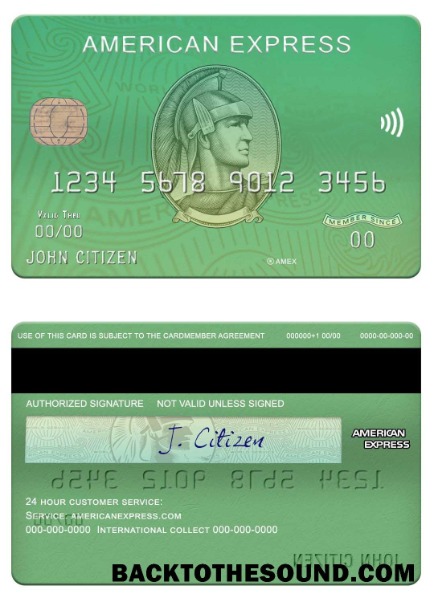 Λήψη ΗΠΑ Waste Management Τράπεζα Amex πράσινο Κάρτα Δείγμα δείγμα