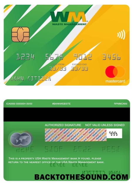 Λήψη ΗΠΑ Waste Management Τράπεζα Mastercard Δείγμα προεπισκόπηση