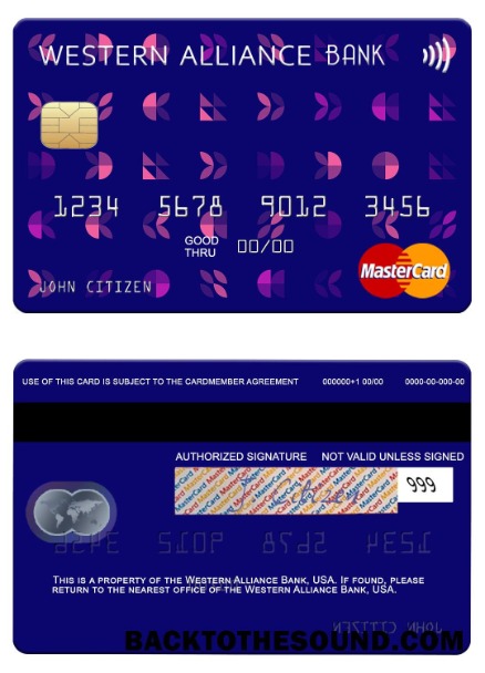 Λήψη ΗΠΑ Western Alliance Τράπεζα Mastercard Δείγμα σχεδιασμό