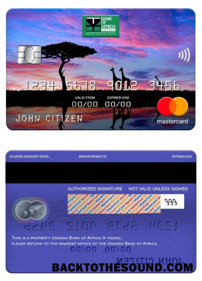 Λήψη Ουγκάντα Τράπεζα of Africa Mastercard Δείγμα προεπισκόπηση